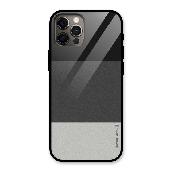 Pastel Black and Grey Glass Back Case for iPhone 12 Pro