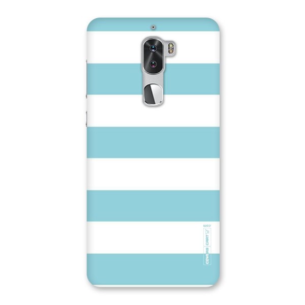 Pastel Blue White Stripes Back Case for Coolpad Cool 1