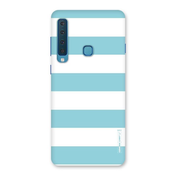 Pastel Blue White Stripes Back Case for Galaxy A9 (2018)