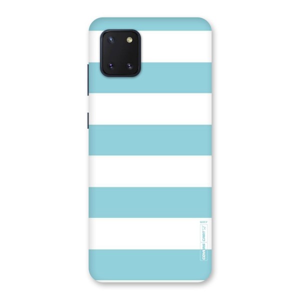 Pastel Blue White Stripes Back Case for Galaxy Note 10 Lite