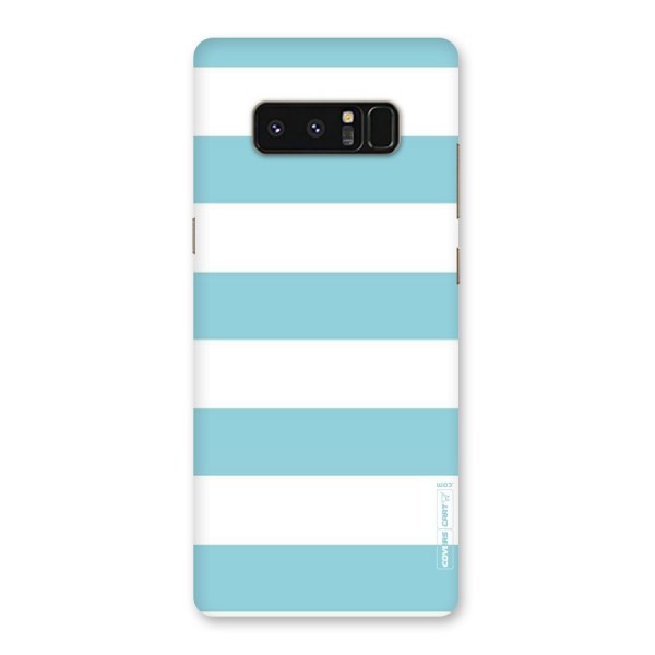 Pastel Blue White Stripes Back Case for Galaxy Note 8