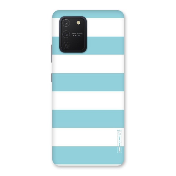 Pastel Blue White Stripes Back Case for Galaxy S10 Lite