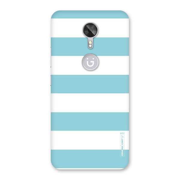 Pastel Blue White Stripes Back Case for Gionee A1