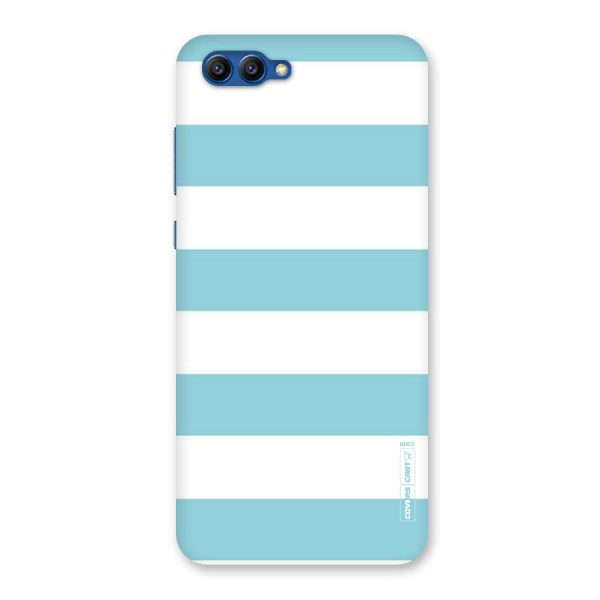 Pastel Blue White Stripes Back Case for Honor View 10