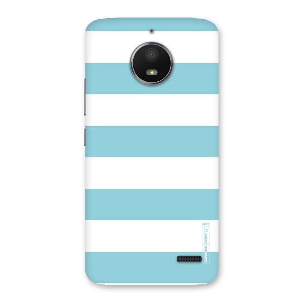 Pastel Blue White Stripes Back Case for Moto E4
