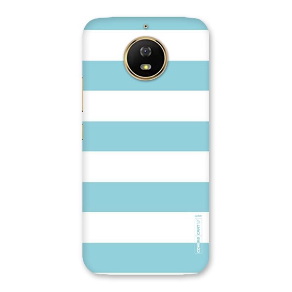 Pastel Blue White Stripes Back Case for Moto G5s