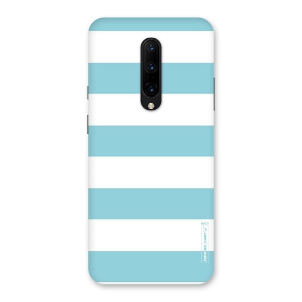 Pastel Blue White Stripes Back Case for OnePlus 7 Pro