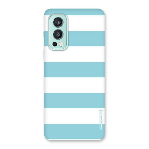 Pastel Blue White Stripes Back Case for OnePlus Nord 2 5G