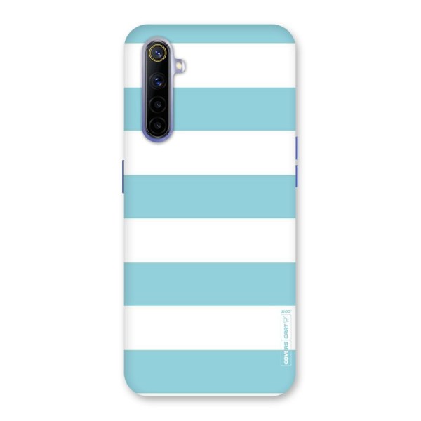 Pastel Blue White Stripes Back Case for Realme 6