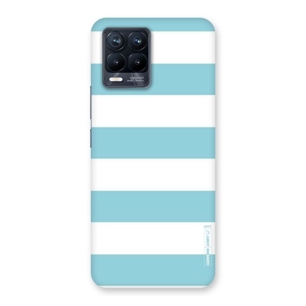 Pastel Blue White Stripes Back Case for Realme 8 Pro