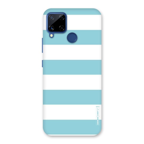 Pastel Blue White Stripes Back Case for Realme C12