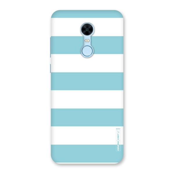 Pastel Blue White Stripes Back Case for Redmi Note 5
