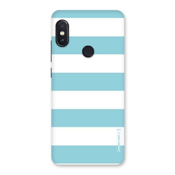 Pastel Blue White Stripes Back Case for Redmi Note 5 Pro