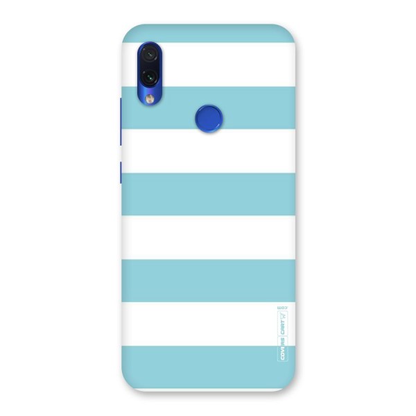 Pastel Blue White Stripes Back Case for Redmi Note 7