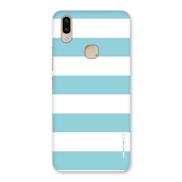 Pastel Blue White Stripes Back Case for Vivo V9