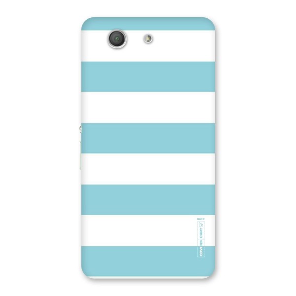 Pastel Blue White Stripes Back Case for Xperia Z3 Compact