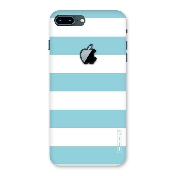 Pastel Blue White Stripes Back Case for iPhone 7 Plus Apple Cut