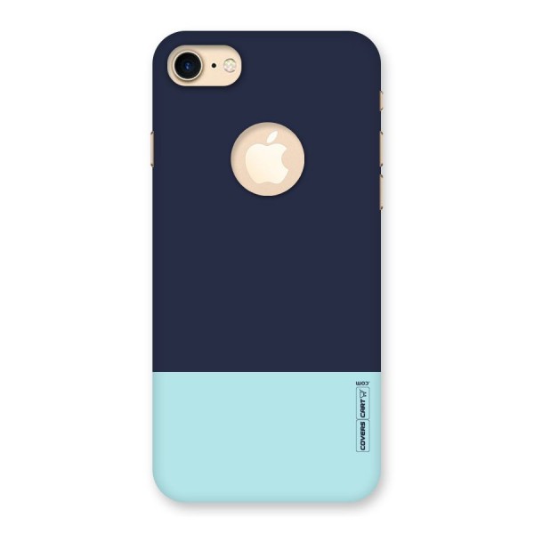 Pastel Blues Back Case for iPhone 7 Logo Cut