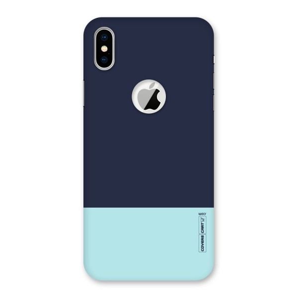 Pastel Blues Back Case for iPhone X Logo Cut