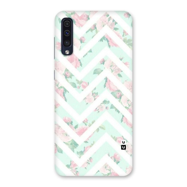 Pastel Floral Zig Zag Back Case for Galaxy A50