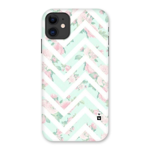 Pastel Floral Zig Zag Back Case for iPhone 11