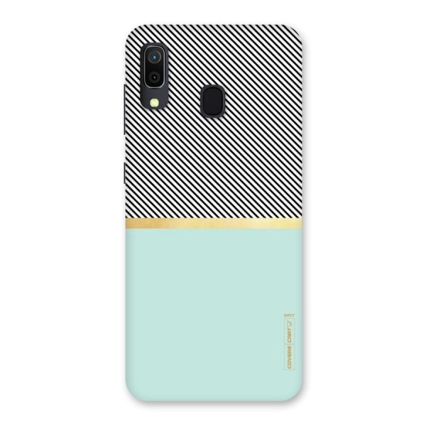 Pastel Green Base Stripes Back Case for Galaxy A30