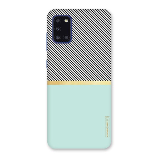 Pastel Green Base Stripes Back Case for Galaxy A31