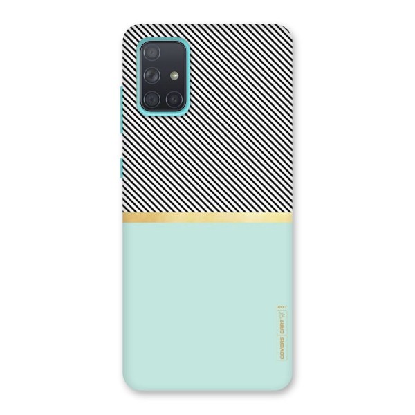Pastel Green Base Stripes Back Case for Galaxy A71