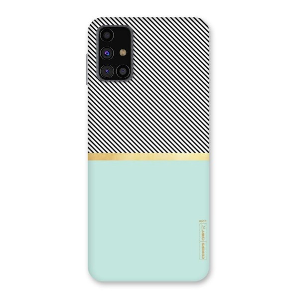 Pastel Green Base Stripes Back Case for Galaxy M31s