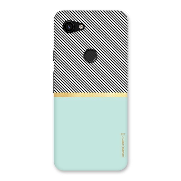 Pastel Green Base Stripes Back Case for Google Pixel 3a