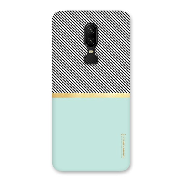 Pastel Green Base Stripes Back Case for OnePlus 6