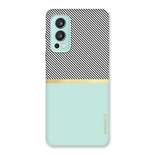 Pastel Green Base Stripes Back Case for OnePlus Nord 2 5G