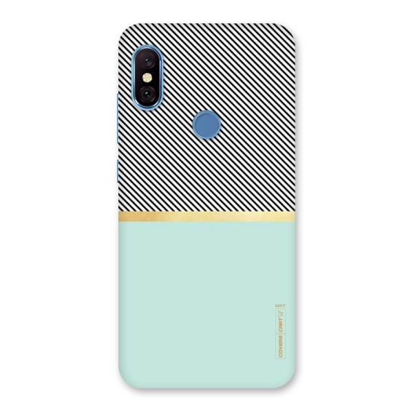 Pastel Green Base Stripes Back Case for Redmi Note 6 Pro