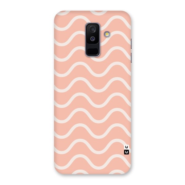 Pastel Peach Waves Back Case for Galaxy A6 Plus
