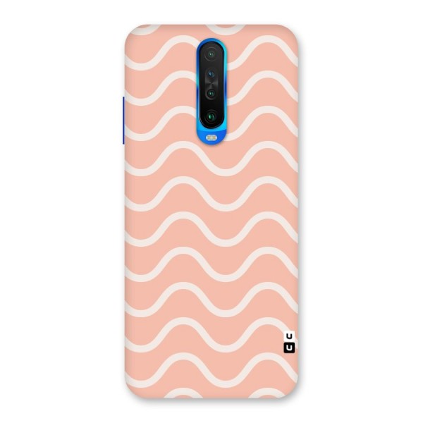 Pastel Peach Waves Back Case for Poco X2