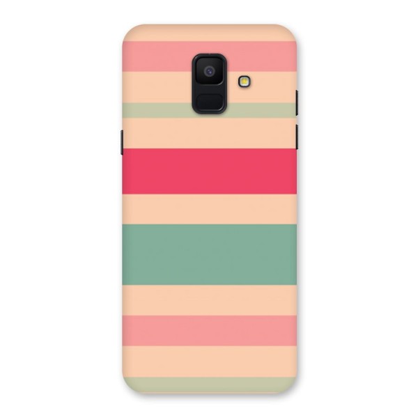 Pastel Stripes Vintage Back Case for Galaxy A6 (2018)