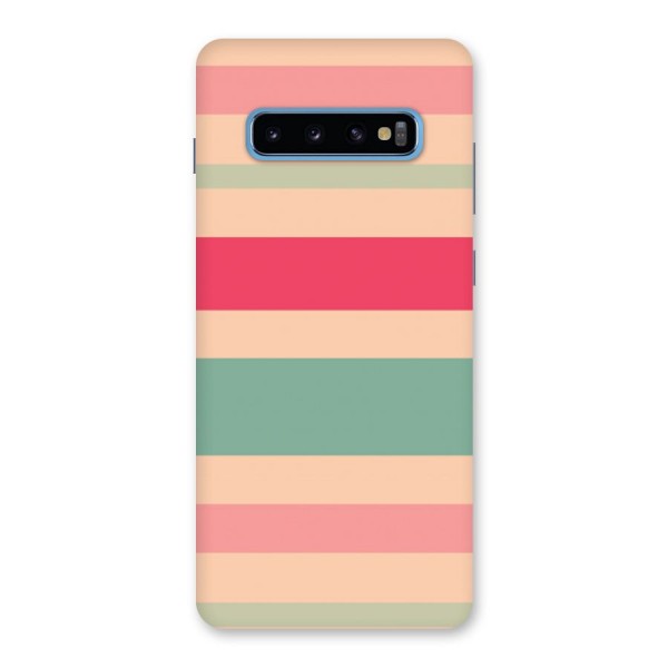 Pastel Stripes Vintage Back Case for Galaxy S10 Plus