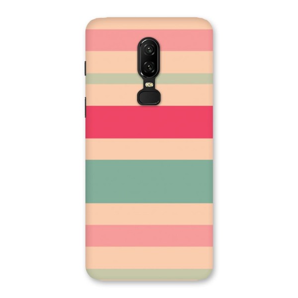 Pastel Stripes Vintage Back Case for OnePlus 6