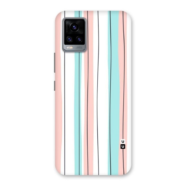 Pastel Tri Stripes Back Case for Vivo V20