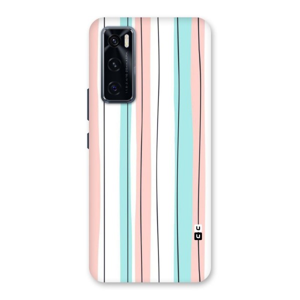 Pastel Tri Stripes Back Case for Vivo V20 SE