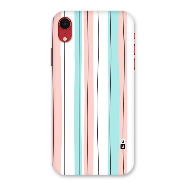 Pastel Tri Stripes Back Case for iPhone XR