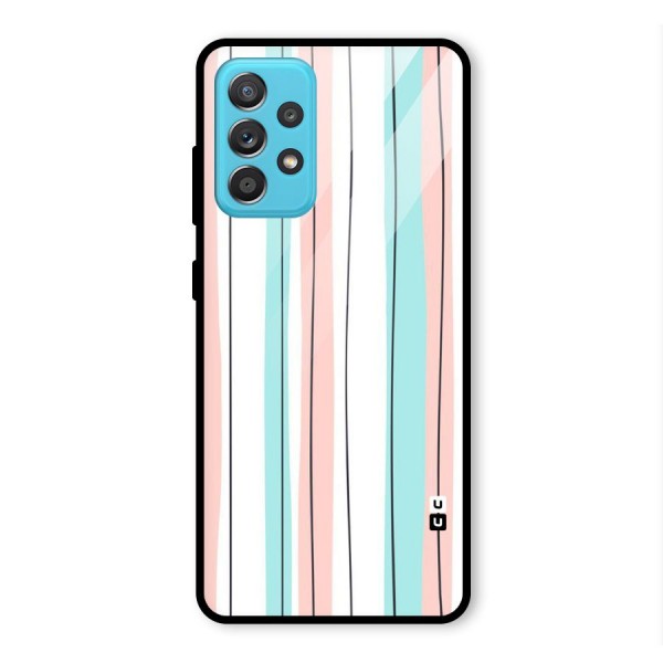 Pastel Tri Stripes Glass Back Case for Galaxy A52s 5G
