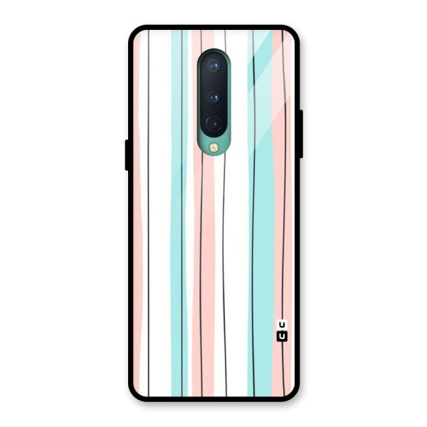 Pastel Tri Stripes Glass Back Case for OnePlus 8