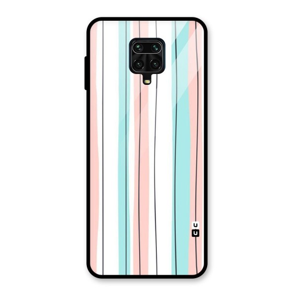 Pastel Tri Stripes Glass Back Case for Redmi Note 9 Pro Max