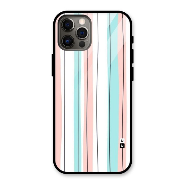 Pastel Tri Stripes Glass Back Case for iPhone 12 Pro