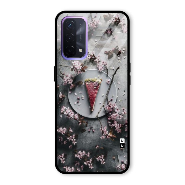 Pastry Florals Glass Back Case for Oppo A74 5G