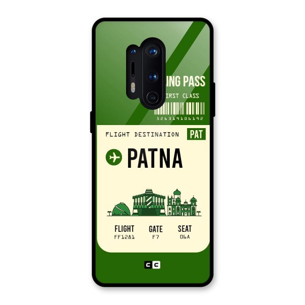 Patna Boarding Pass Glass Back Case for OnePlus 8 Pro