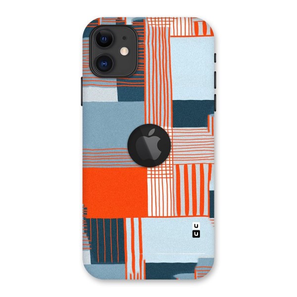Pattern In Lines Back Case for iPhone 11 Logo Cut