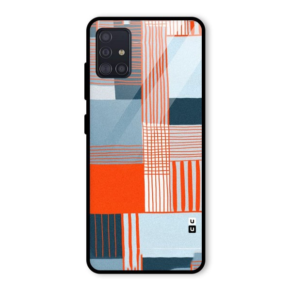 Pattern In Lines Glass Back Case for Galaxy A51