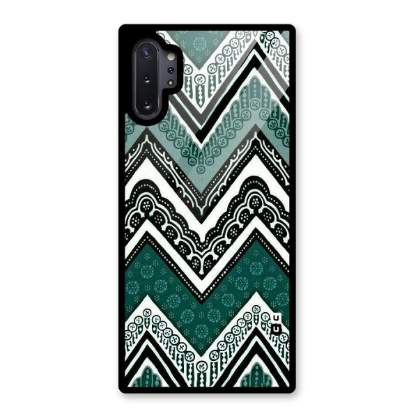 Patterned Chevron Glass Back Case for Galaxy Note 10 Plus
